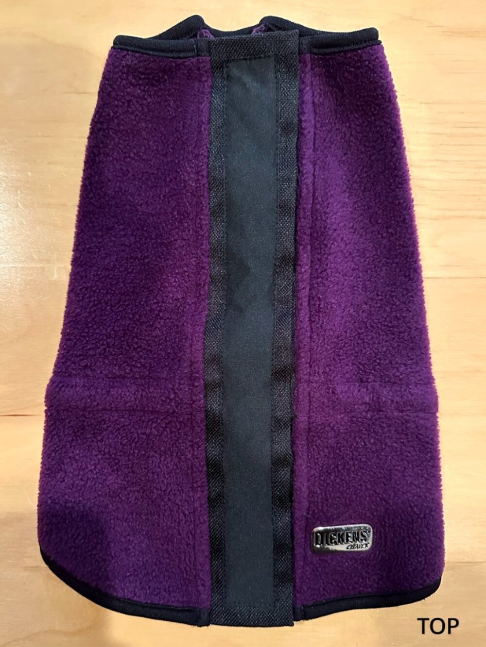 Dickens Closet Purple Fleece Dog Coat Small Adjustable Water Resistant Belly